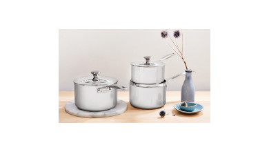 Casserole inox avec couvercle 20 cm Le Creuset Signature
