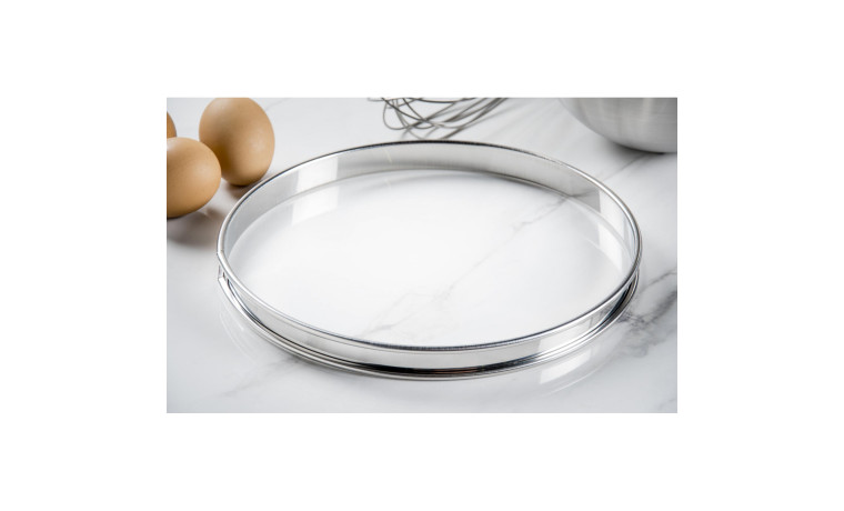 Cercle inox à tarte - Diamètre 24 cm - Cercle à tarte 24 cm
