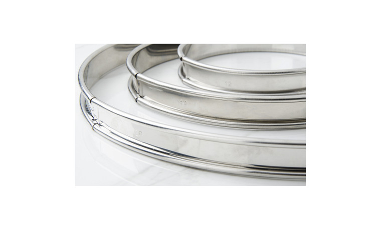 Cercle inox à tarte - Diamètre 28 cm - Cercle à tarte 28 cm