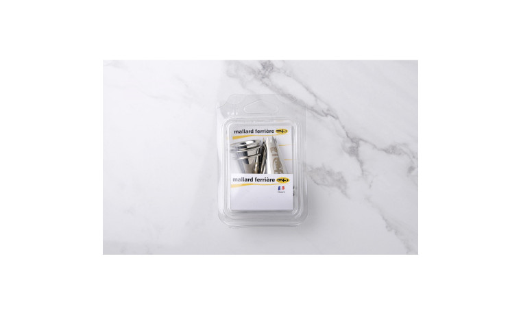 Boîte de 6 douilles inox cannelées - Boîte de 6 douilles