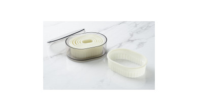 Boîte de 7 découpoirs ovales arrondis canneles - Boîte de 7 découpoirs