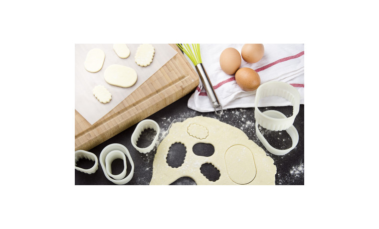 Boîte de 7 découpoirs ovales arrondis canneles - Boîte de 7 découpoirs