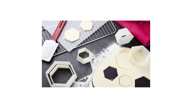 Boîte de 9 découpoirs hexagonaux cannelés - Boîte de 9 découpoirs