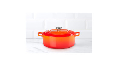 Cocotte en fonte Le Creuset orange volcanique ovale 29 cm - La Cocotte