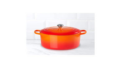 Cocotte en fonte Le Creuset orange volcanique ovale 35 cm - La Cocotte