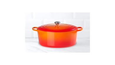 Cocotte en fonte Le Creuset orange volcanique ovale 40 cm