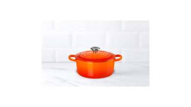 Cocotte en fonte Le Creuset orange volcanique ronde 18 cm - La Cocotte
