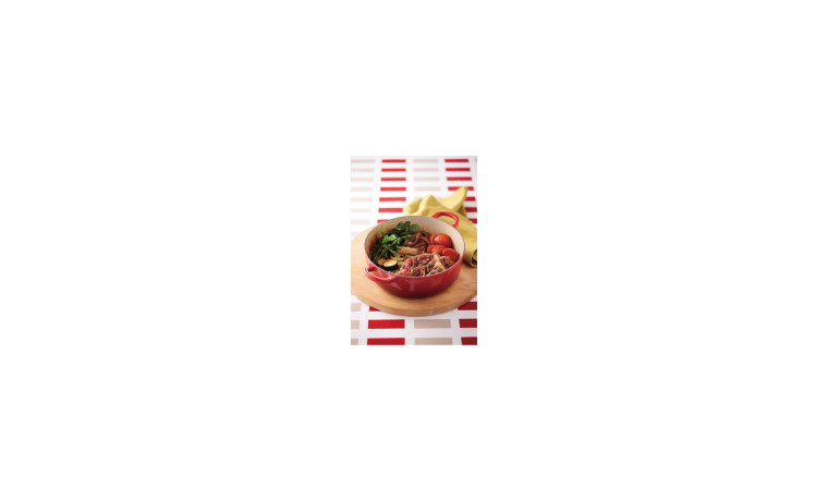Cocotte Le Creuset en fonte cerise ronde 28 cm