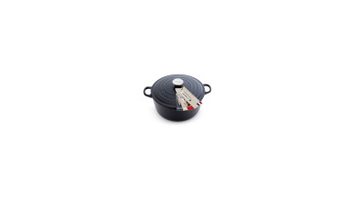 Cocotte Le Creuset en fonte noire ronde 18 cm