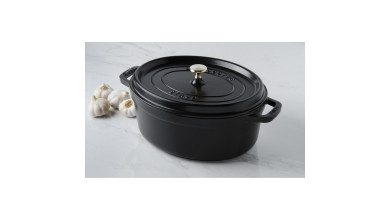 Cocotte ovale fonte noire 27 cm
