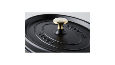 Cocotte ovale fonte noire 27 cm