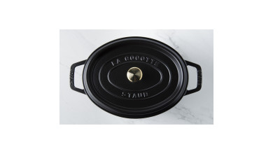 Cocotte ovale fonte noire 27 cm