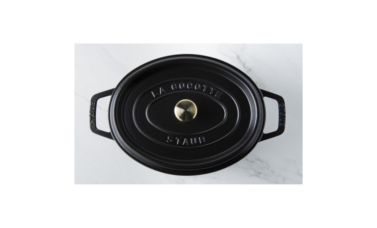 Cocotte ovale fonte noire 27 cm