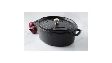 Cocotte ovale fonte noire 29 cm - La Cocotte
