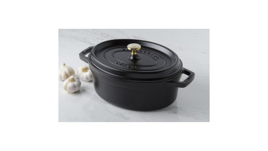 Cocotte ovale fonte noire 31 cm - La Cocotte