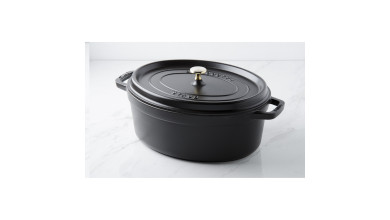 Cocotte ovale fonte noire 33 cm - La Cocotte