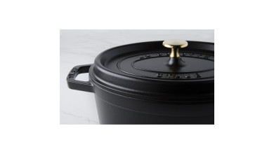 Cocotte ovale fonte noire 33 cm - La Cocotte