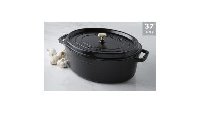 Cocotte ovale fonte noire 37 cm