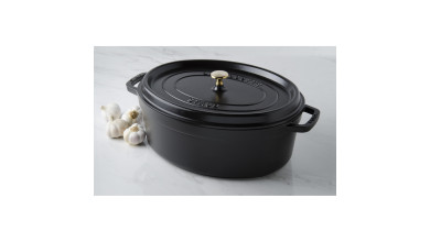 Cocotte ovale fonte noire 37 cm