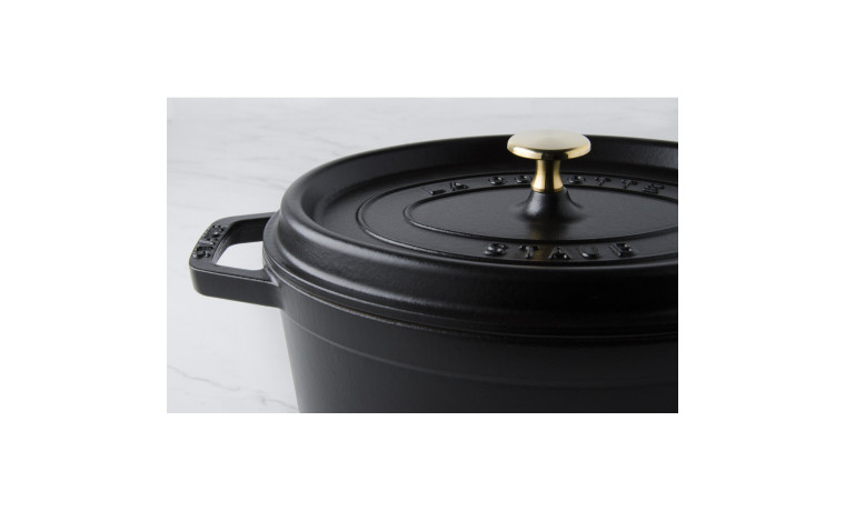 Cocotte ovale fonte noire 37 cm