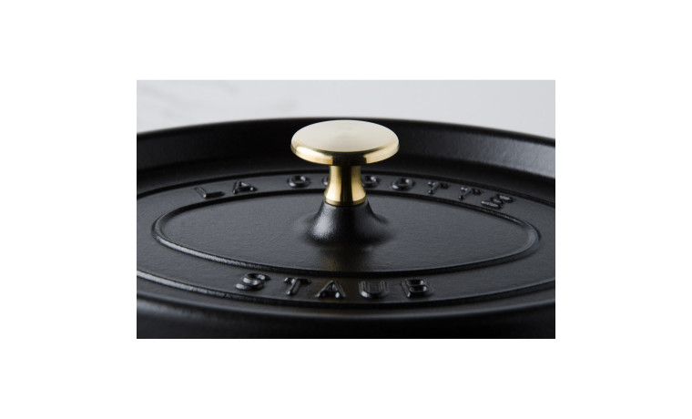 Cocotte ovale fonte noire 37 cm