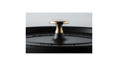 Cocotte ovale fonte noire 37 cm