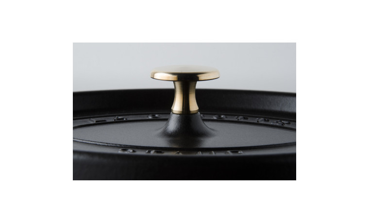 Cocotte ovale fonte noire 37 cm