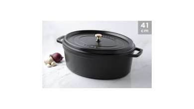 Cocotte ovale fonte noire 41 cm
