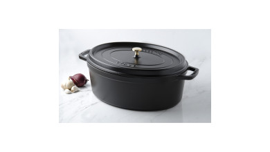 Cocotte ovale fonte noire 41 cm