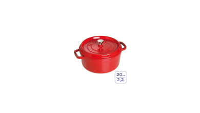 Cocotte Staub Cerise ronde 20 cm - La Cocotte