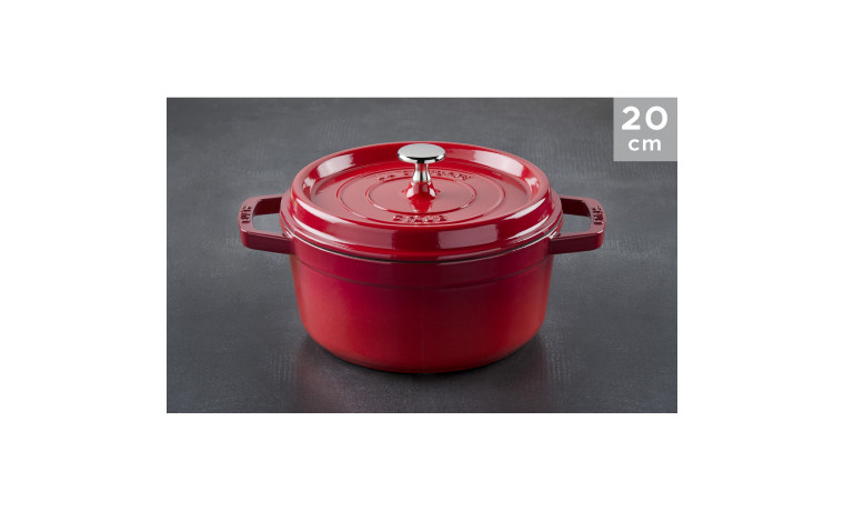 Cocotte Staub Cerise ronde 20 cm - La Cocotte