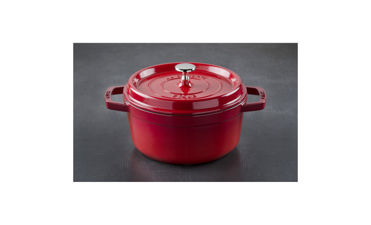 Cocotte Staub Cerise ronde 20 cm - La Cocotte