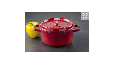 Cocotte Staub Cerise ronde 22 cm - La Cocotte