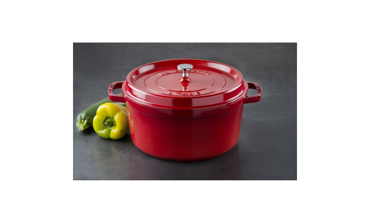 Cocotte Staub Cerise ronde 28 cm - La Cocotte