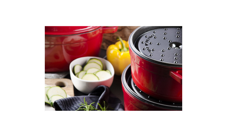 Cocotte Staub Cerise ronde 28 cm - La Cocotte