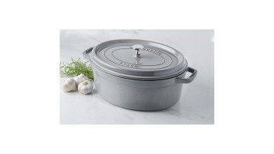 Cocotte Staub Gris graphite ovale 31 cm