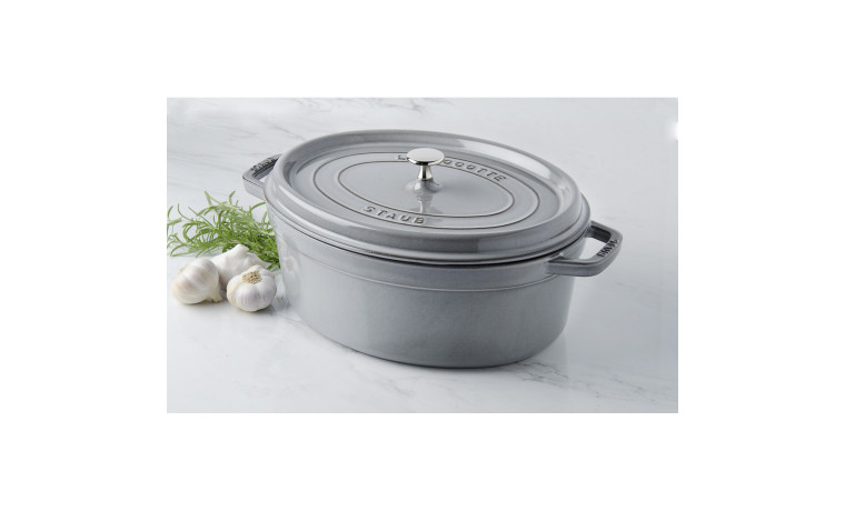 Cocotte Staub Gris graphite ovale 31 cm