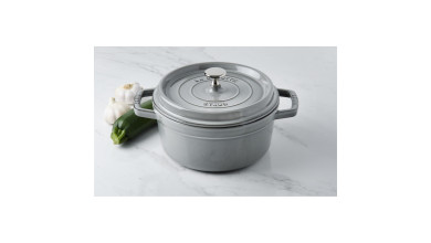 Cocotte Staub Gris graphite ronde 22 cm - La Cocotte