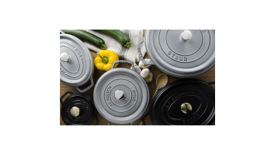 Cocotte Staub Gris graphite ronde 22 cm - La Cocotte