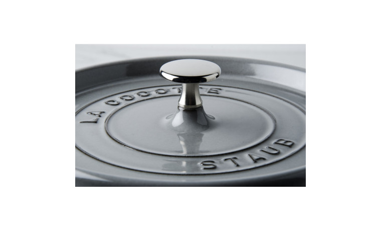 Cocotte Staub Gris graphite ronde 22 cm - La Cocotte