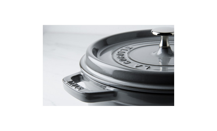 Cocotte Staub Gris graphite ronde 22 cm - La Cocotte