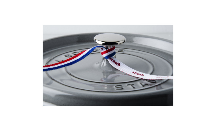Cocotte Staub Gris graphite ronde 22 cm - La Cocotte