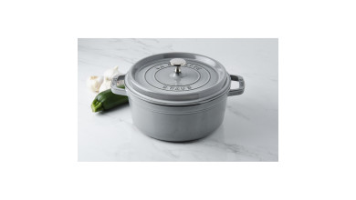 Cocotte Staub Gris graphite ronde 24 cm - La Cocotte