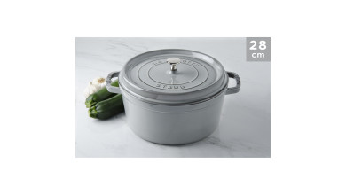 Cocotte Staub Gris graphite ronde 28 cm - La Cocotte