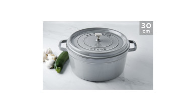 Cocotte Staub Gris graphite ronde 30 cm - La Cocotte