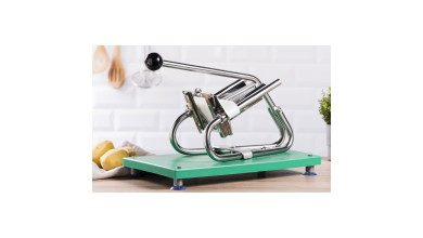 Coupe-frites inox sur planche