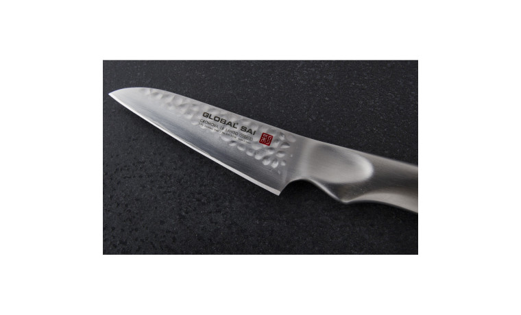 Couteau d'office japonais lame droite 9 cm Global Sai S03R
