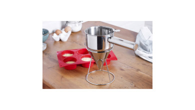 Entonnoir automatique à piston + support - Entonnoir + support