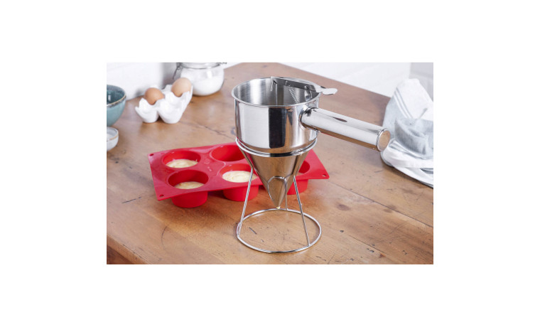 Entonnoir automatique à piston + support - Entonnoir + support