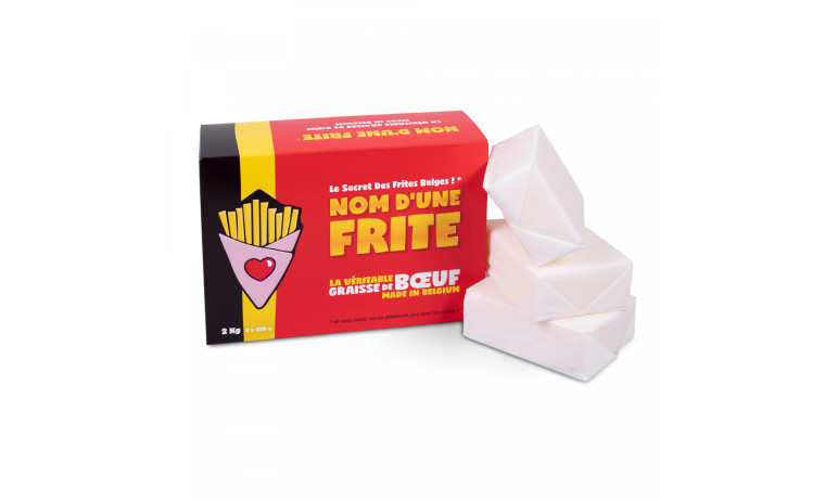 Graisse de boeuf pure "Nom d'une Frite" - 2 kilos